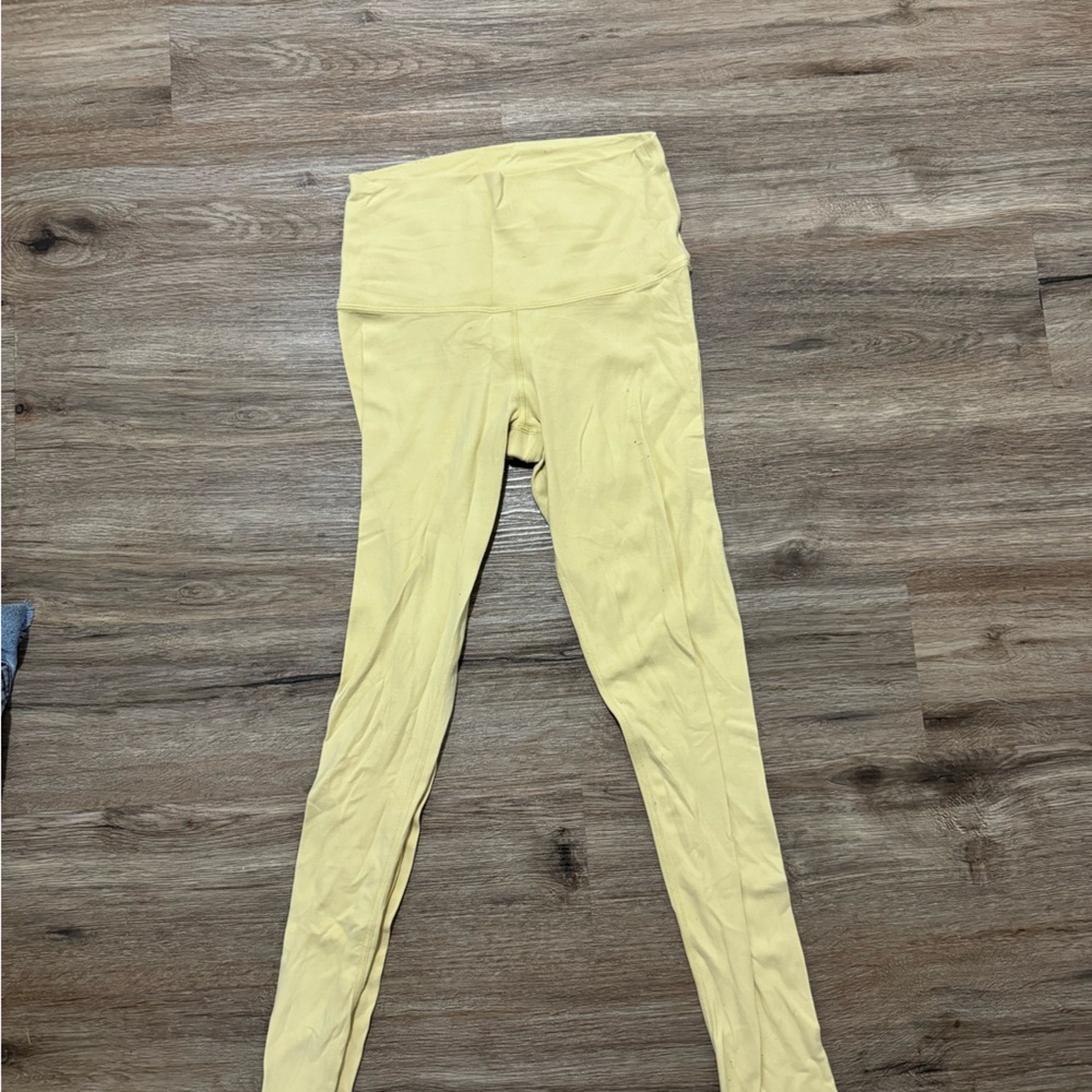Yellow tna aritzia butter collection leggings